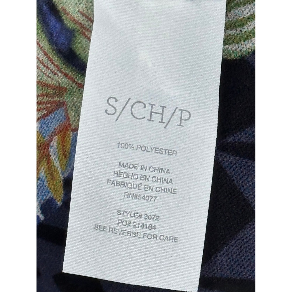 Cabi Amour Floral Diamond Print Sheer Blouse Multicolor Button Front Top Sz S - Picture 4 of 8